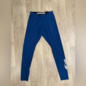 Nike Blue Leggings with White Logo